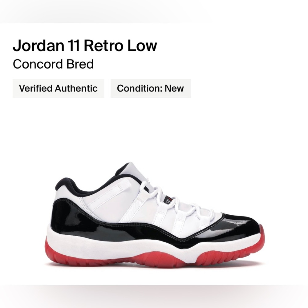 BNIB Jordan Retro 11 Concord Bred 12 black/white/red